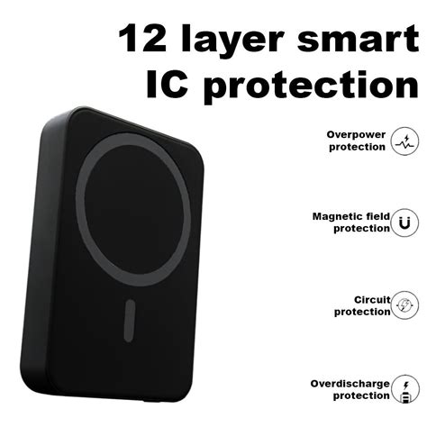 TexoVera 10000 mAh Wireless MagSafe Power Bank, 15W Wireless & 22.5W ...
