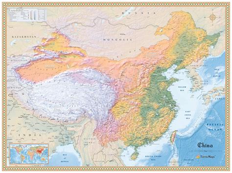 Physical Geography Of China Map