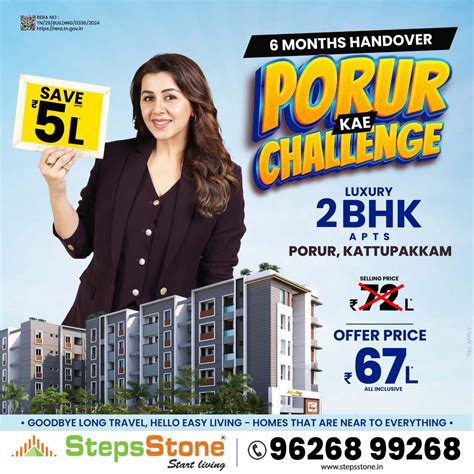 2BHK / 3BHK Apartments in Kattupakkam, Porur – top builders in Chennai