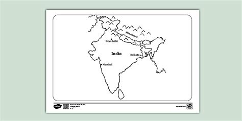 India Map Colouring Activity
