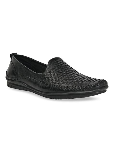 Shop Regal Black Men Leather Woven Morris Online