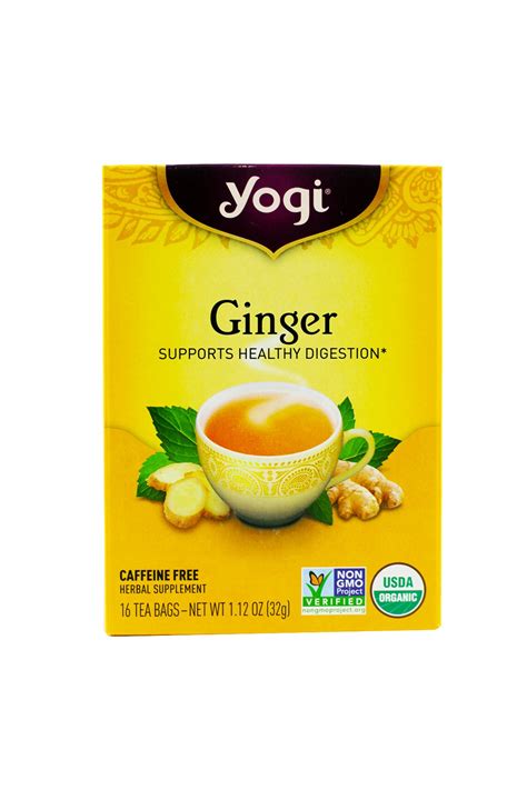 Amazon.com : Yogi Tea Lemon Ginger Tea Bags 16 ea ( pack of 2) : Herbal ...