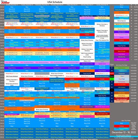 Disney Junior's Schedule! by BobCardsForever on DeviantArt