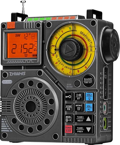 ZHIWHIS Shortwave Radio with Bluetooth and APP Control, AM FM VHF SW WB ...