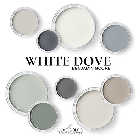 Benjamin Moore White Dove Complementary Colors Color Palette for Whole ...