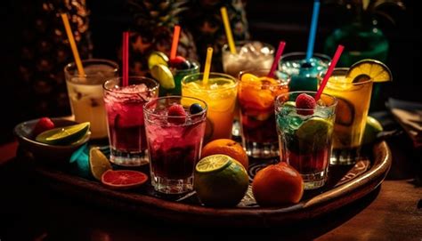 Frische Fruchtcocktails dominieren das von KI generierte sommerliche ...