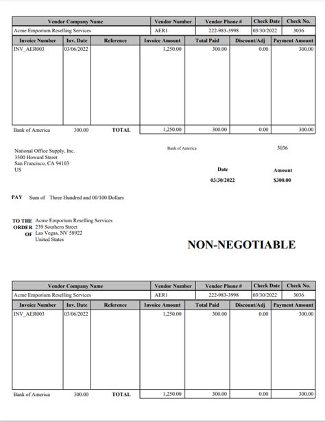 Image result for AP Check Stub Example