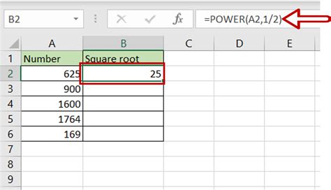 Image result for How to Write a Square Root Formula in Excel