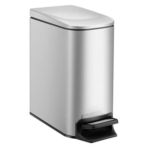 TIPGO Small Bathroom Trash Can with Lid Soft Close, 6 Liter / 1.6 ...