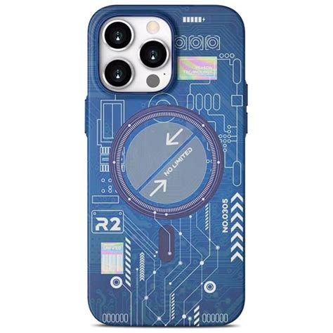 iPhone 15 Pro Max Radium Glow Futuristic Tech Design Magsafe Case - Bl ...