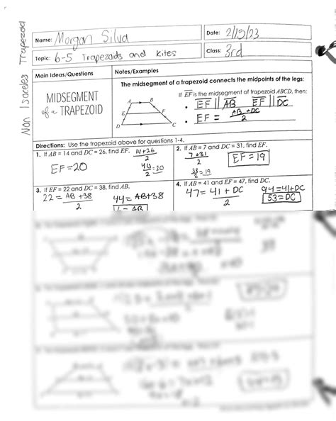 SOLUTION: Geometry notes midsegment of trapezoid png - Studypool