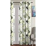 Buy Home Sizzler Abstract Flower 1 Piece Maroon Long Door Curtain, 9 ...