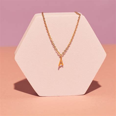 18K Gold Plated Personalized Initial Necklace | Salty – Salty Accessories