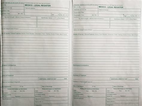 Buy NABH MLC Certificate Triplicate | Medico Legal Certificate (for 50 ...