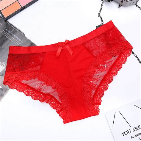 BAODANN Women Sexy Lace Panties Women Bow Briefs Panties Lace Underwear ...