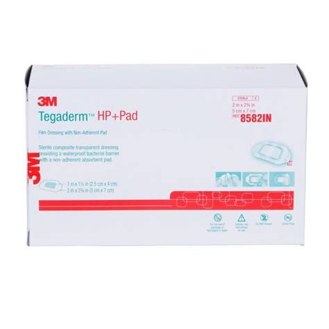 3M Tegaderm HP+Pad Film Dressing (8582IN), • Size : 5 cm x 7 cm Pack of ...
