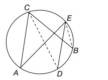 In the given figure, A, D, B, E, and C are concyclic. If angle A C B=60 ...