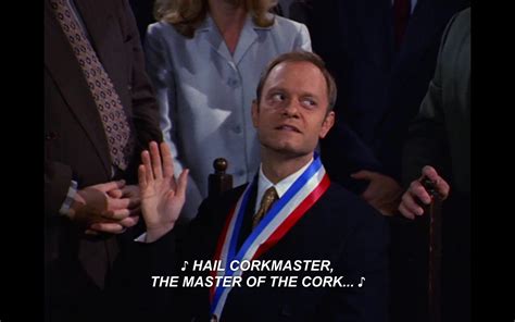 Season 7, episode 17 - Whine Club. Frasier should have won corkmaster ...