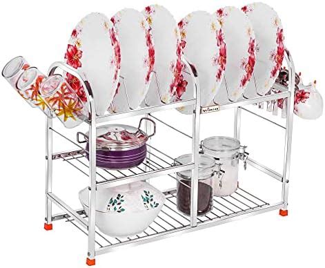 Buy Home Creations Stainless Steel 3 Layer 18 Inch Kitchen Dish Rack ...