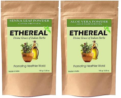 Buy Ethereal Cassia Obovata - Senna Leaf Powder and Aloe Vera Powder ...