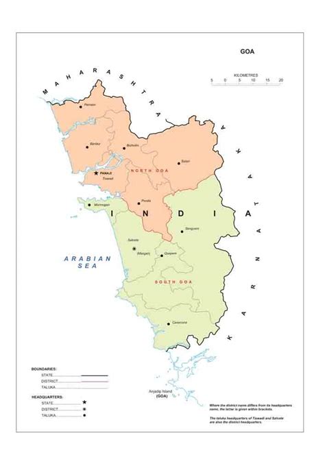 British Terminal® Goa Map Waterproof Vinyl Sticker Poster | (12X18 ...