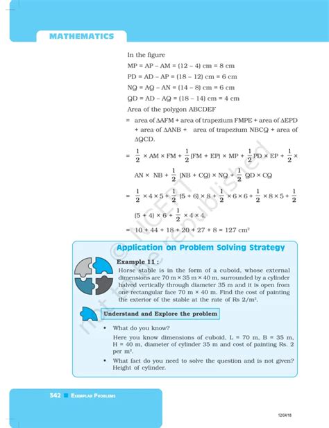 NCERT Exemplar Class 8 Maths Chapter 11 - Mensuration