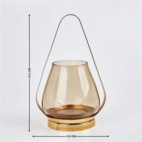 Buy Selena Accord Glass Lantern with Metal Handle from Home Centre at ...