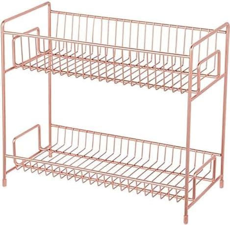 Kiwilon Counter Top Organizer Golden Metallic 2 Tier Multipurpose Rack ...