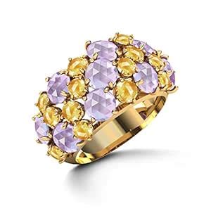 CaratLane 18K Yellow Gold and Citrine Ring : Amazon.in: Fashion