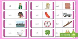 Final 'ng' Sound Word Cards - Phonics Resource - English