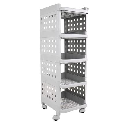 LEOPAX 5 Tier Multi-Purpose Storage Rack Stackable Shelf Utility ...