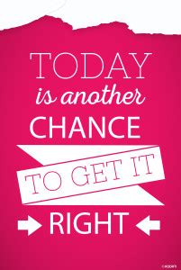 KAARTI Today is Another Chance to Get it Right. Quote Mini Sticker ...