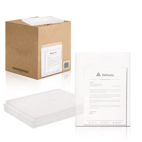 Buy ABC Clear Packing List Envelopes 10x12. Pack of 100 Clear Packing ...