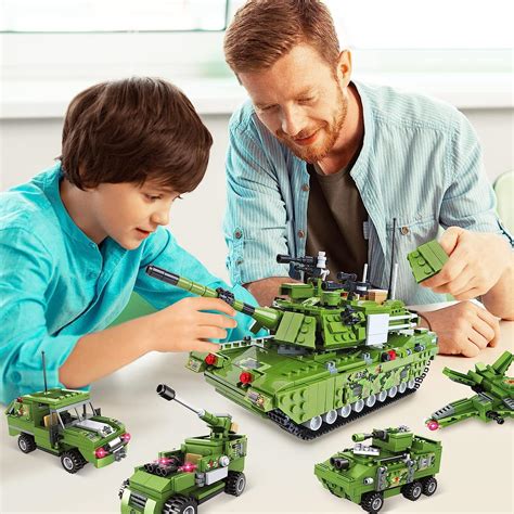Buy City Military Tank Army Building Block, T90 Tank 6 in 1 Armored ...
