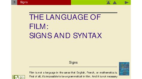 3 Signs and Syntax in Film: Understanding Visual Language (CIN101 ...