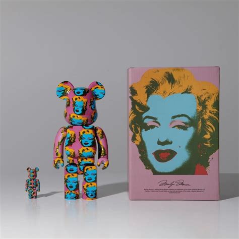 [พร้อมส่ง] Bearbrick Andy Warhol Marilyn Monroe #2 400% + 100% Be ...