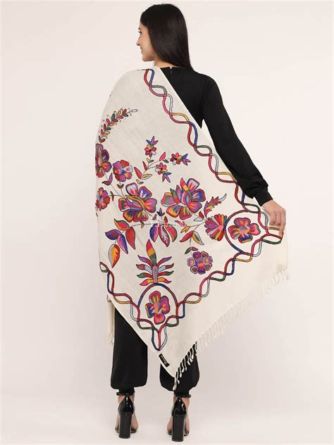 Pashtush womens 100% Pure Wool with Woolmark Certificate stole, nalki ...