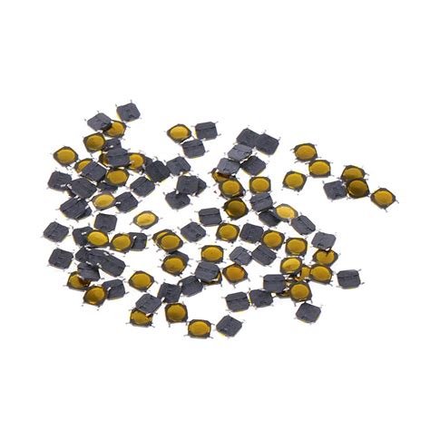 Buy SMD Tactile Switch, Hanzou 100 Pcs 4x4x0.7mm 4 Pin SMD Micro ...