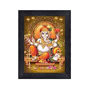 PnF Ganeshji Religious Wood Photo Frames with Acrylic Sheet (Glass) for ...