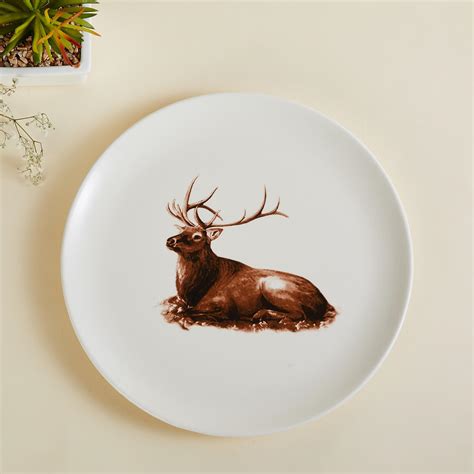 Buy Splendid Ceramic Reindeer Decorative Platter from Home Centre at ...