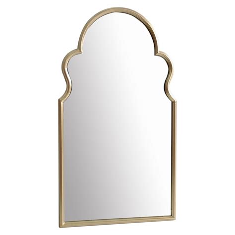 Found & Fable Gold Metal Framed Princess Studio Wall Mirror, 20x36