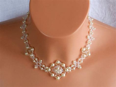 Collier ras de cou mariage Perle et Cristal Swaro | Bijoux mariage ...