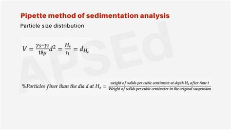 Pipette Method of Sedimentation Analysis for Particle Size Distribution ...