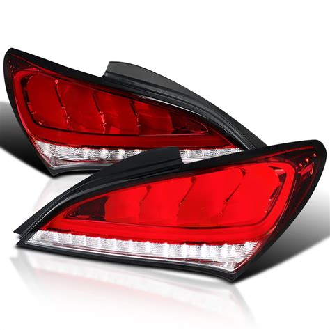 Buy Spec-D Tuning Red Lens Sequential LED Bar Tail Lights Compatible ...
