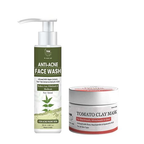 Buy TNW-THE NATURAL WASH COMBO (ANTI ACNE FACE WASH 100 ML + TOMATO ...