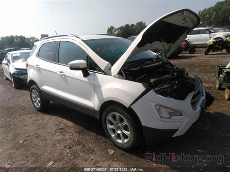 Report MAJ6S3GL4KC292913 FORD ECOSPORT 2019 White Gasoline - price and damage history