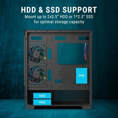 Buy Ant Esports PC Case Crystal X3 LCD Black, Best Price