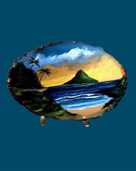 Acrylic Hand Painted Hawaiian Scenery Art & Collectibles Painting etna.com.pe
