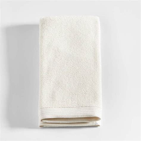 Antimicrobial Woolen Ivory Organic Cotton Hand Towel | Crate and Barrel KSA