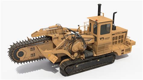 3D Trencher Machine Tesmec 1475 XL EVO Dusty | 3D Molier International